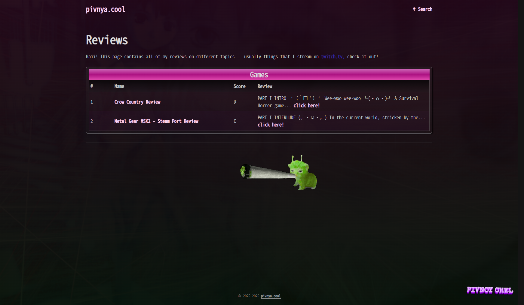 Links page of my old site